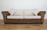 Conservatory furniture KINGSTON ABACA (Banana leaf) 3 Seater Designer Sofa