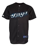 MLB Toronto Blue Jays Adam Lind Black Alternate Short Sleeve 6 Button Synthetic Replica Baseball Jersey Spring 2012 Men's