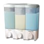 Better Living Products Clear Choice Dispenser Three Chamber Shower Dispenser, White
