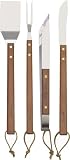 LamsonSharp  Classic Rosewood Bbq 4-Piece Set (Turner, Fork, Tongs & Knife)
