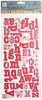 JT Scrapbooking My Sweet Girl Flocked ABCs Cardstock Sticker Letters (30 Pack)