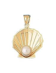 CleverEves 14K Gold Pendant Shell with Pearl 7.3 - Gram(s)