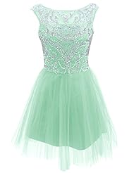 Sexy Cocktail Short Beaded Evening Dress/Homecoming Dress/Bridesmaid Dress/Prom Dress/Party Dress 