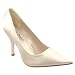 Womens Satin Pointed Mid Heel Shoes