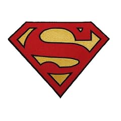 XXL- Superman 20,2 cm * 15,2 cm AUFN�HER APPLIKATION B�GELBILD Superheld Comic Clark Kent Patch Man Super M�nner Science Fiction Flicken Figur Lois Logo Emblem Zeichen