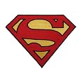 XXL- Superman 20,2 cm * 15,2 cm AUFN�HER APPLIKATION B�GELBILD Superheld Comic Clark Kent Patch Man Super M�nner Science Fiction Flicken Figur Lois Logo Emblem Zeichen