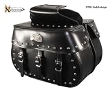 Waterproof Classic Studded with Eagle Head Emblem Motorcycle Saddlebags