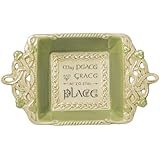 Grasslands Road Celtic 5" X 8 3/4" X 2 3/8" "May Peace And Grace.." Shamrock Bowl