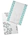 SwaddleDesigns Baby Burpies, Set of 2 Cotton Burp Cloths, SeaCrystal Medallions