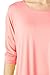 82 Days Women'S Rayon Span Plus To Regular High & Low Tunic with 3/4 Sleeves - Solid