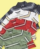 Greendog Little Boy Long Sleeve Stripe Pique Polo