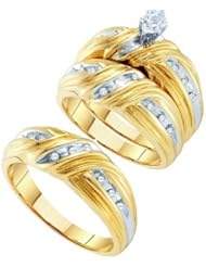0.25CT DIAMOND TRIO SET