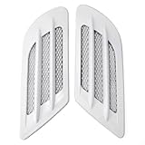 Custom Look White Automotive Replace Decoration Air Flow Intake Hood Side Fender Vent Mesh Grille for GMC Sierra 1500 HD 2500 HD 3500 HD Yukon Denali XL 1500 2500 Jimmy Typhoon Syclone