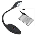 TRIXES lampada flessibile a LED con clip per Amazon Kindle nera