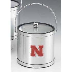 Kraftware 21068 Nebraska 3 Quart Brushed Chrome Mylar Ice Bucket with Metal Cover by Kraftware