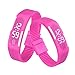 Bolayu Mens Womens Rubber LED Sports Waterproof Watch Bracelet Digital Wrist Watch Hot Pink