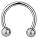 Forbidden Body Jewelry 14g 11mm Surgical Steel Internally Threaded Horseshoe Body Piercing Ring