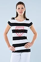 Short Sleeve Pima Cotton Bold Striped Printed Racket T-shirt