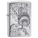 Zippo Lightrer Something Patriotic Emblem, Brushed Chrome