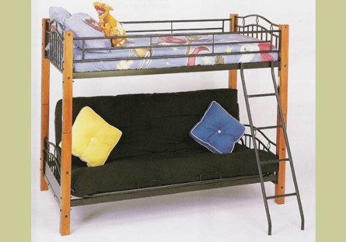 Metal and Wood Twin/ Futon Bunk Bed Metal and Wood Twin/ Futon Bunk Bed