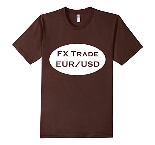 Men's Calvin Mira T Shirt Fx Trade EUR/USD Forex Trading t shirt Medium Brown