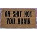Oh Shit Not You Again Coir Doormat - 16" X 27"