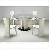 Deborah 5 Piece Dining Set in High Gloss Beige