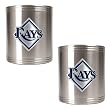 Tampa Bay Rays MLB 2pc Stainless Steel Can Holder Set- Primary Logo by Great American Products