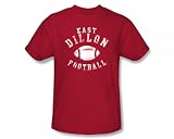 Friday Night Lights - East Dillon Football Slim Fit Adult T-Shirt In Red