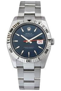 Rolex Datejust Blue Index Dial Turn-o-Graph Bezel Oyster Bracelet Mens Watch 116264BLSO