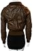 Faux Leather Bomber Jacket with Removable Fur Hood image 3