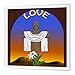 3dRose ht_173436_1 Graphic Design of a Window with Cross, Lily and White Jesus Robe-Iron on Heat Transfer Paper for White Material, 8 by 8-Inch