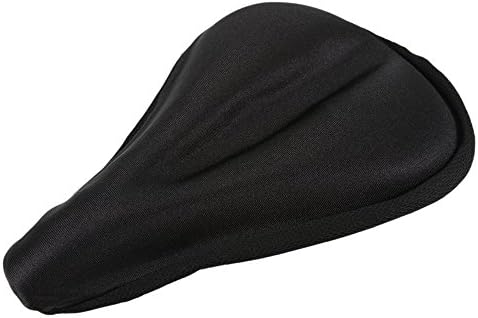 Sportsrain Black Straight and Triangle Groove Soft Gel Relief Bike Bicycle Saddle Seat Cushion Pad Cover
