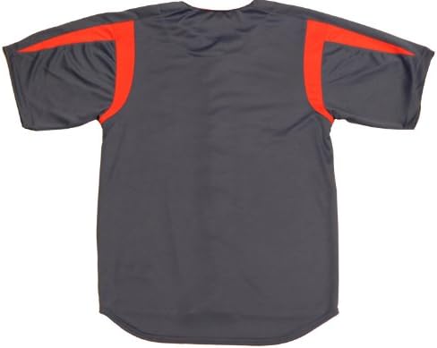 Chicago Cubs 2 Tone Blue and Red Blank Full Button Down Jersey (X-large)