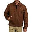 Men's Open-Bottom Leather Bomber Jacket in Black, Brown Stone, or Distressed Tawny Brown - Regular, Tall, Big, Big & Tall