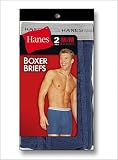 2 PACK Hanes Spun Cotton Dyed Boxer Briefs (BIG SIZE XXL Men) - Assorted