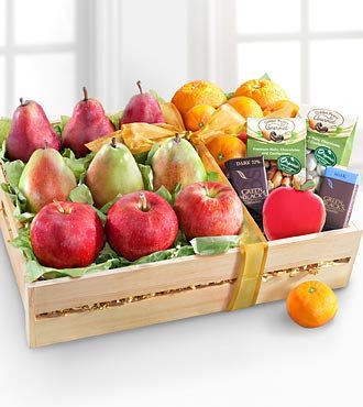 FTD Organic Festive Fun Holiday Fruit Crate Gift Basket - BEST