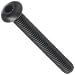 12.9 Alloy Steel Socket Cap Screw, Metric, Button Head, Internal Hex Drive, Black Oxide Finish, Meets EN ISO 7380 Specifications, Right Hand Threads
