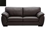 Armen Living Lcme2Bl Gm196 Mesa Loveseat Black Leather Ka05
