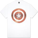  : Captain America - Dot Shield Specialty Products T-Shirt, M - White