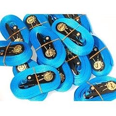 4 St�ck Spanngurt Zurrgurt mit Ratsche 5m blau in EN 12195-2 Qualit�t , iapyx�