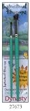 Dynasty Decorator Instructional Hangup -Two Brush Set - Deerfoot Stippler Brushes (Sizes 1/8 & 1/2)