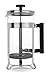 FP Coffee Maker French Press Coffee Maker w/ Glass Carafe and Sturdy Metal Frame: 34 oz (8 cup) capacity; smooth plunger, fine mesh filter, sturdy handle and frame, dishwasher safe parts.