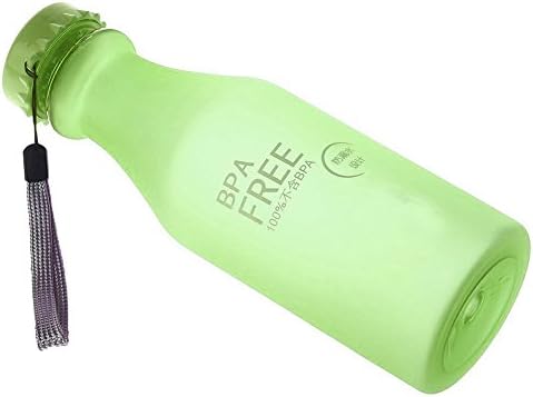 YKL WORLD Portable Leak-proof Unbreakable Sport Travel Water Soda DIY Bottle Camping Cycling Cup (500ml, Green)