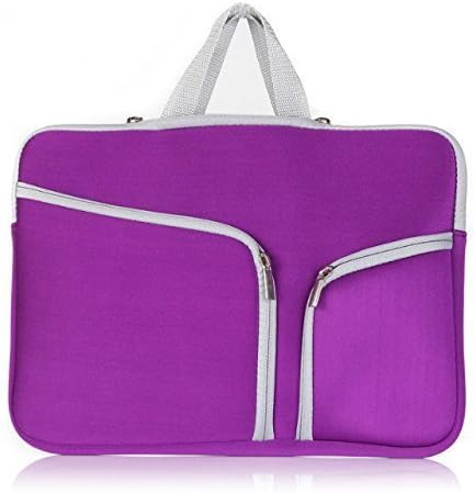 Yacooler Zipper Briefcase Handbag Sleeve Bag Cover Case for Macbook Air & PRO 13 inch & Universal Laptop Netbook 13 inch Purple