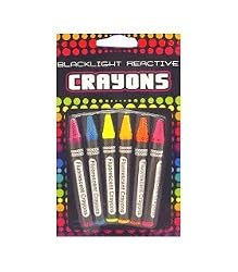 Neon Blacklight Reactive Crayons 6-pack