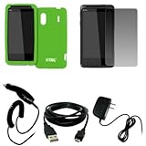 EMPIRE Neon Green Silicone Skin Case Cover + Screen Protector + Car Charger ....