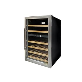 Vinotemp VT-34-2 Dual-Zone 34-Bottle Wine Chiller, Stainless Steel