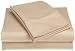 Peacock Alley Luxury Linens Soprano 420-Thread-Count 100-Percent Egyptian Cotton Solid Sateen King Flat Sheet, Taupe