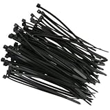 eHotCafe CT3-B-100-P Self-Locking Cable Ties, 4-Inch, Black, 100/Poly Bag